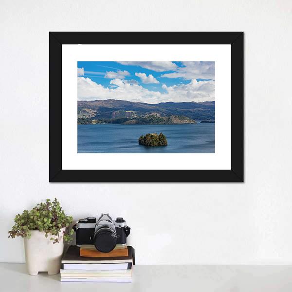 Tota Lake In Boyaca Canvas Wall Art-1 Piece-Framed Print-20" x 16"-Tiaracle