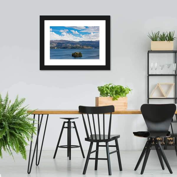 Tota Lake In Boyaca Canvas Wall Art-3 Horizontal-Gallery Wrap-25" x 16"-Tiaracle