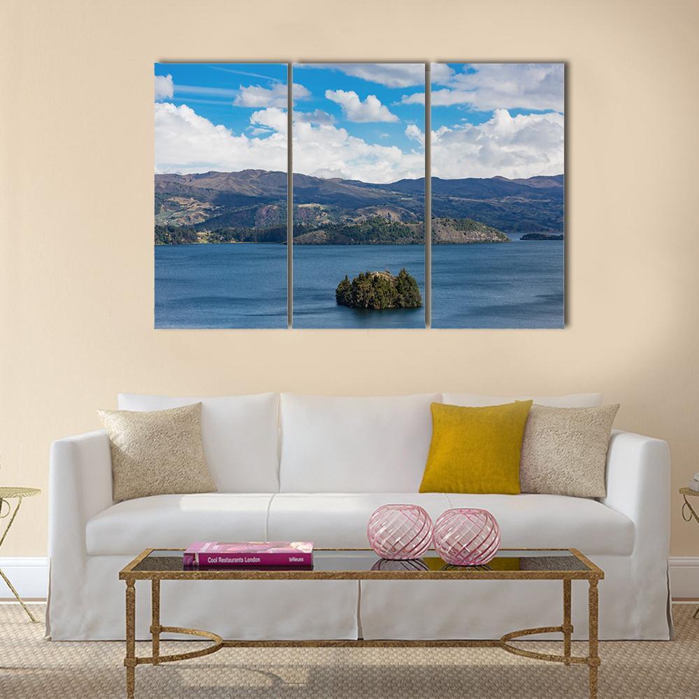 Tota Lake In Boyaca Canvas Wall Art-3 Horizontal-Gallery Wrap-37" x 24"-Tiaracle