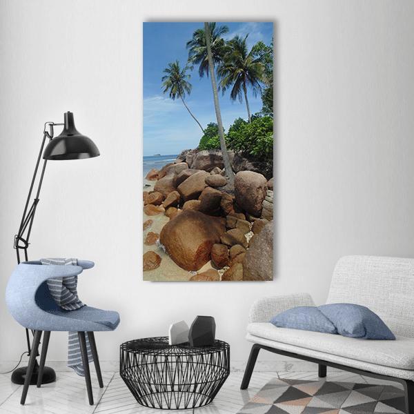 Tourism Travel In West Sumatra Indonesia Vertical Canvas Wall Art-1 Vertical-Gallery Wrap-12&quot; x 24&quot;-Tiaracle