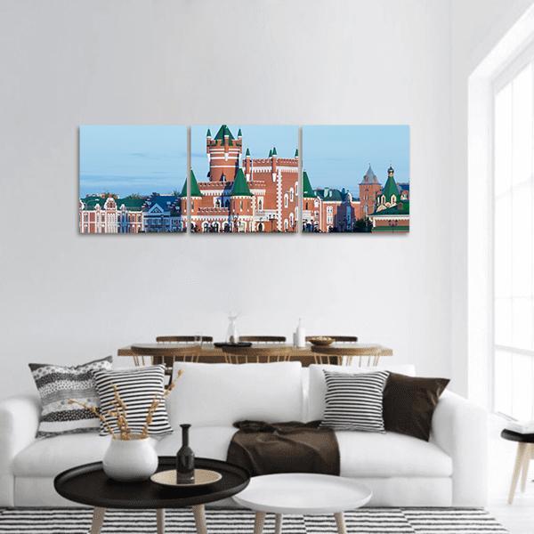 Yoshkar-Ola Russia Panoramic Canvas Wall Art-3 Piece-25" x 08"-Tiaracle