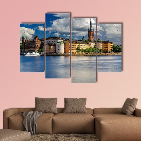Tourist Ferry On Lake Malaren Canvas Wall Art-4 Pop-Gallery Wrap-50" x 32"-Tiaracle