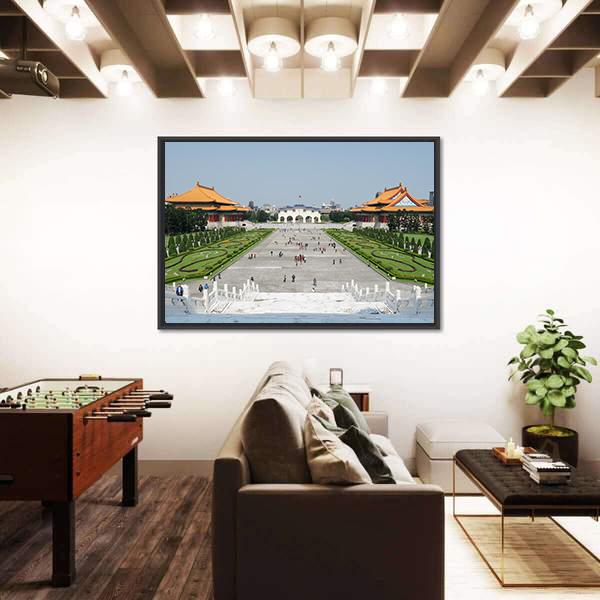 Tourists At The Liberty Square Canvas Wall Art-5 Horizontal-Gallery Wrap-22" x 12"-Tiaracle