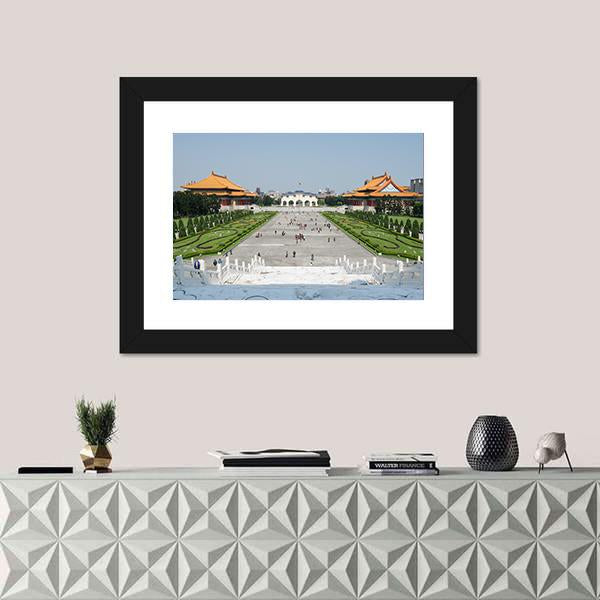 Tourists At The Liberty Square Canvas Wall Art-5 Horizontal-Gallery Wrap-22" x 12"-Tiaracle