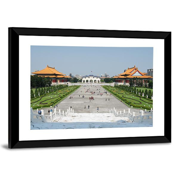Tourists At The Liberty Square Canvas Wall Art-3 Horizontal-Gallery Wrap-25" x 16"-Tiaracle