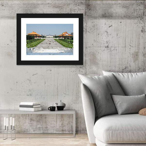 Tourists At The Liberty Square Canvas Wall Art-5 Horizontal-Gallery Wrap-22" x 12"-Tiaracle