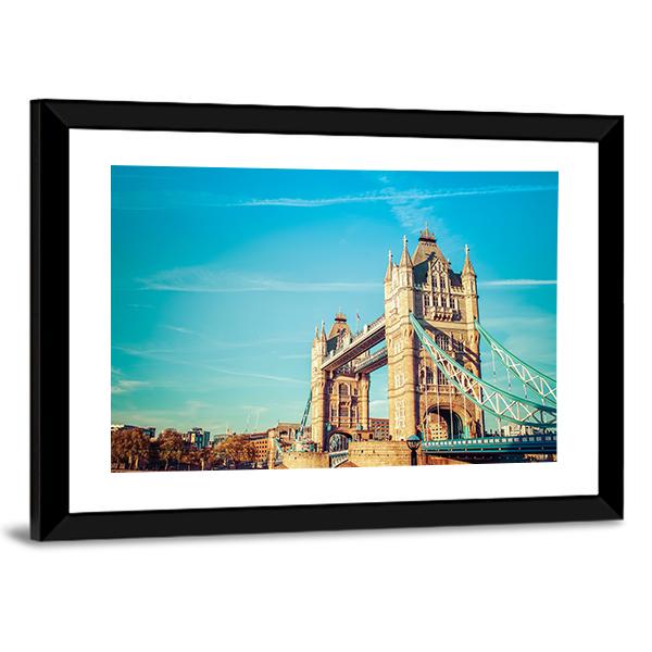 Tower Bridge In London Canvas Wall Art-3 Horizontal-Gallery Wrap-25" x 16"-Tiaracle