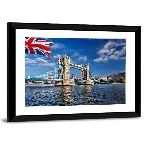 Tower Bridge Of London Canvas Wall Art-5 Horizontal-Gallery Wrap-22" x 12"-Tiaracle