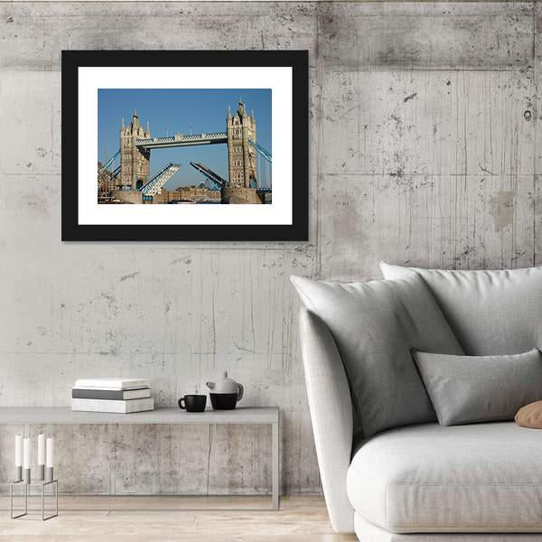 Tower Bridge Over The River Thames London Canvas Wall Art-3 Horizontal-Gallery Wrap-25" x 16"-Tiaracle