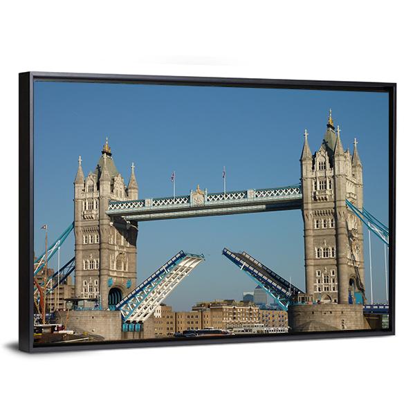 Tower Bridge Over The River Thames London Canvas Wall Art-3 Horizontal-Gallery Wrap-25" x 16"-Tiaracle