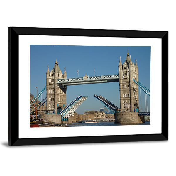 Tower Bridge Over The River Thames London Canvas Wall Art-3 Horizontal-Gallery Wrap-25" x 16"-Tiaracle