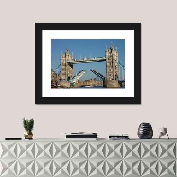 Tower Bridge Over The River Thames London Canvas Wall Art-3 Horizontal-Gallery Wrap-25" x 16"-Tiaracle