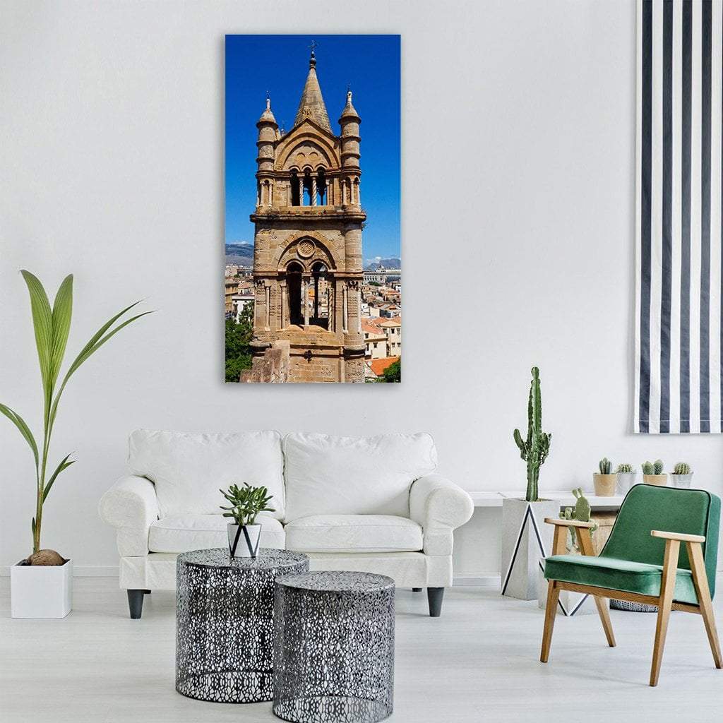 Tower Dom Cathedral In Italy Vertical Canvas Wall Art-1 Vertical-Gallery Wrap-12" x 24"-Tiaracle