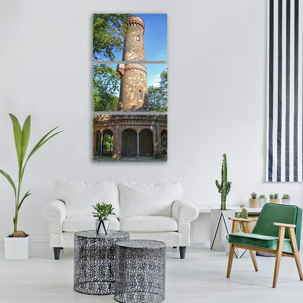 Tower In Darmstadt Hesse Germany Vertical Canvas Wall Art-3 Vertical-Gallery Wrap-12" x 25"-Tiaracle