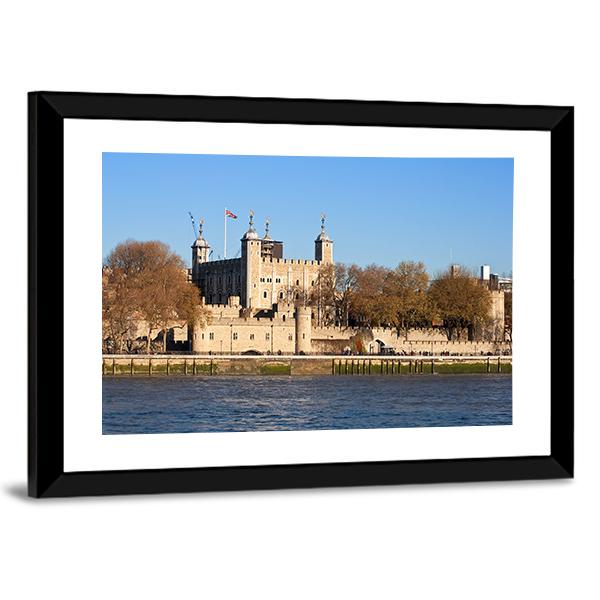 Tower Of London Across River Thames Canvas Wall Art-3 Horizontal-Gallery Wrap-25" x 16"-Tiaracle