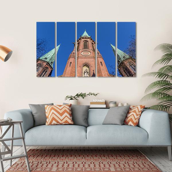 Towers Of The Lamberti Church In Oldenburg Canvas Wall Art-5 Horizontal-Gallery Wrap-22" x 12"-Tiaracle