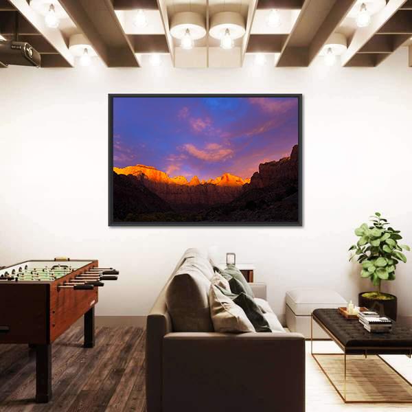 Towers Of The Virgin Canvas Wall Art-3 Horizontal-Gallery Wrap-25" x 16"-Tiaracle
