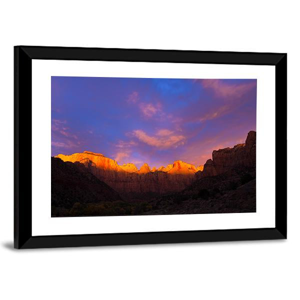 Towers Of The Virgin Canvas Wall Art-3 Horizontal-Gallery Wrap-25" x 16"-Tiaracle