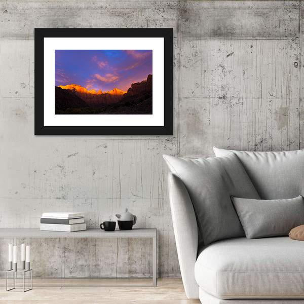 Towers Of The Virgin Canvas Wall Art-3 Horizontal-Gallery Wrap-25" x 16"-Tiaracle