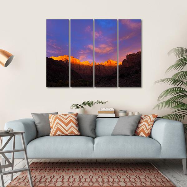 Towers Of The Virgin Canvas Wall Art-4 Horizontal-Gallery Wrap-34" x 24"-Tiaracle