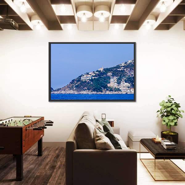 Town Conca Dei Marini Canvas Wall Art-3 Horizontal-Gallery Wrap-25" x 16"-Tiaracle