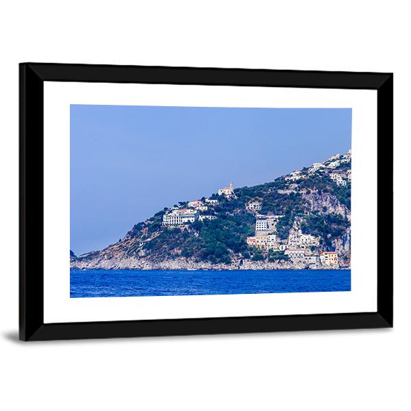 Town Conca Dei Marini Canvas Wall Art-3 Horizontal-Gallery Wrap-25" x 16"-Tiaracle