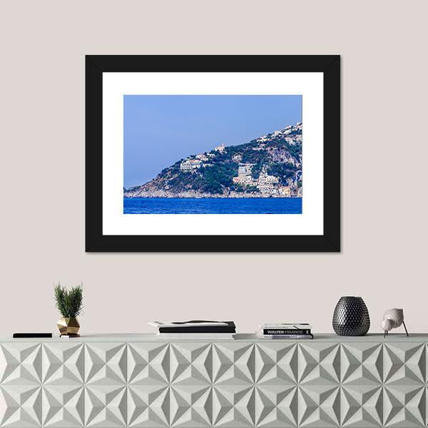 Town Conca Dei Marini Canvas Wall Art-3 Horizontal-Gallery Wrap-25" x 16"-Tiaracle