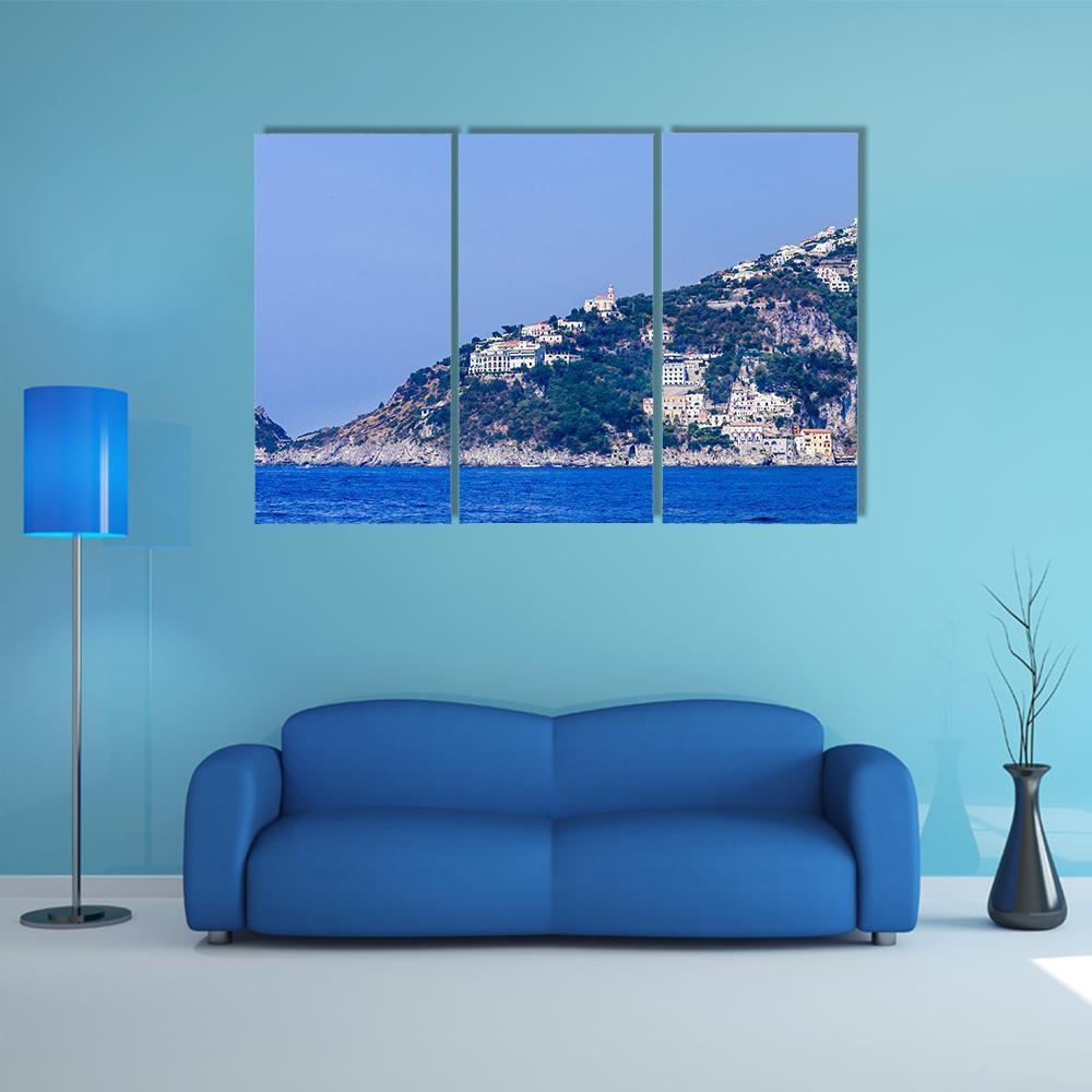 Town Conca Dei Marini Canvas Wall Art-3 Horizontal-Gallery Wrap-37" x 24"-Tiaracle