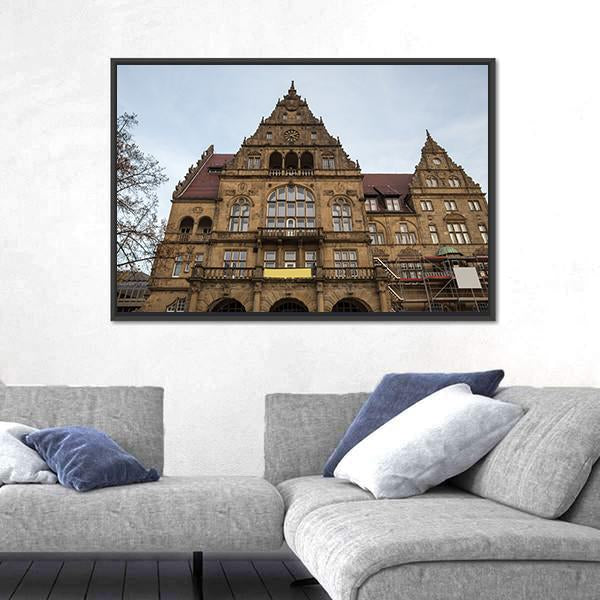 Town Hall Bielefeld In Germany Canvas Wall Art-1 Piece-Floating Frame-24" x 16"-Tiaracle