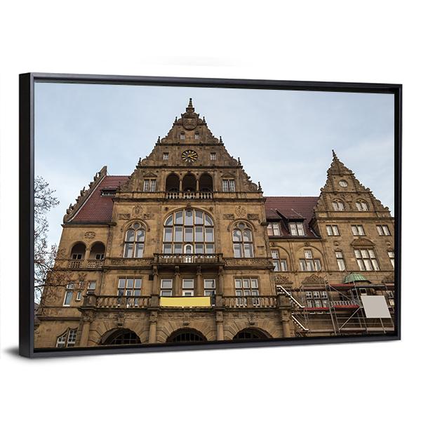 Town Hall Bielefeld In Germany Canvas Wall Art-3 Horizontal-Gallery Wrap-25" x 16"-Tiaracle