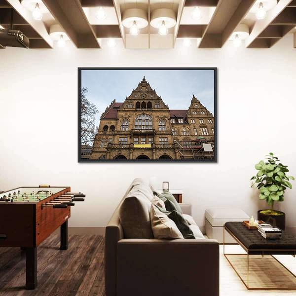 Town Hall Bielefeld In Germany Canvas Wall Art-3 Horizontal-Gallery Wrap-25" x 16"-Tiaracle