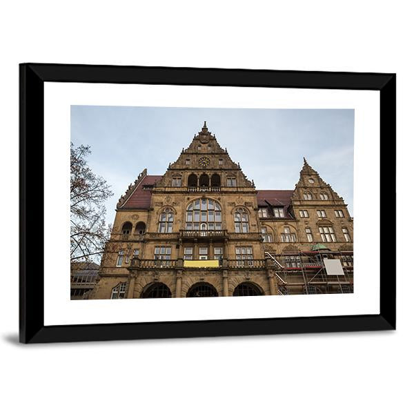 Town Hall Bielefeld In Germany Canvas Wall Art-3 Horizontal-Gallery Wrap-25" x 16"-Tiaracle