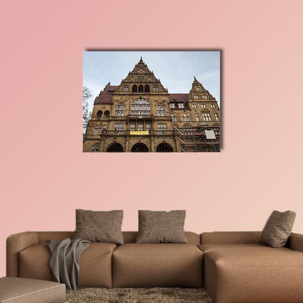 Town Hall Bielefeld In Germany Canvas Wall Art-1 Piece-Gallery Wrap-48" x 32"-Tiaracle