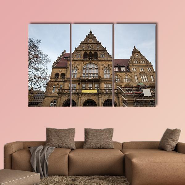 Town Hall Bielefeld In Germany Canvas Wall Art-3 Horizontal-Gallery Wrap-25" x 16"-Tiaracle