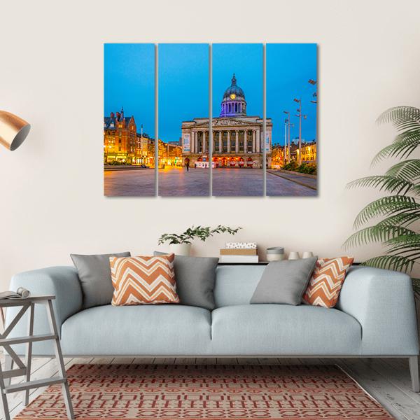 Town Hall In Nottingham Canvas Wall Art-4 Horizontal-Gallery Wrap-34" x 24"-Tiaracle
