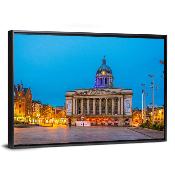 Town Hall In Nottingham Canvas Wall Art-3 Horizontal-Gallery Wrap-25" x 16"-Tiaracle