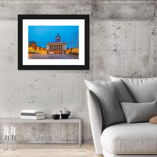Town Hall In Nottingham Canvas Wall Art-3 Horizontal-Gallery Wrap-25" x 16"-Tiaracle