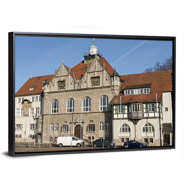 Town Hall Of Bergisch Gladbach Canvas Wall Art-3 Horizontal-Gallery Wrap-25" x 16"-Tiaracle