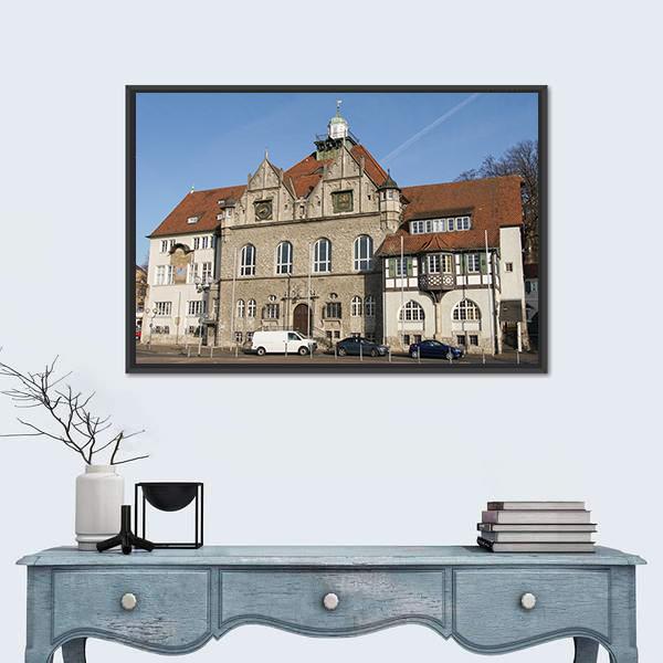 Town Hall Of Bergisch Gladbach Canvas Wall Art-3 Horizontal-Gallery Wrap-25" x 16"-Tiaracle