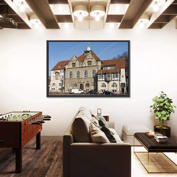 Town Hall Of Bergisch Gladbach Canvas Wall Art-3 Horizontal-Gallery Wrap-25" x 16"-Tiaracle