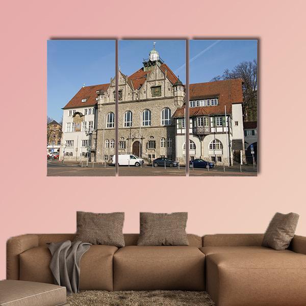 Town Hall Of Bergisch Gladbach Canvas Wall Art-3 Horizontal-Gallery Wrap-25" x 16"-Tiaracle