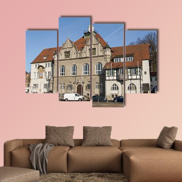 Town Hall Of Bergisch Gladbach Canvas Wall Art-4 Pop-Gallery Wrap-50" x 32"-Tiaracle