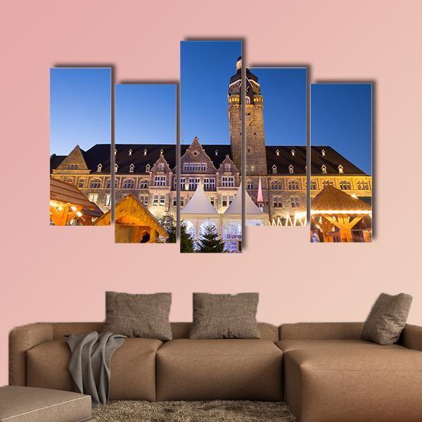 Town Hall Remscheid In Germany Canvas Wall Art-5 Pop-Gallery Wrap-47" x 32"-Tiaracle