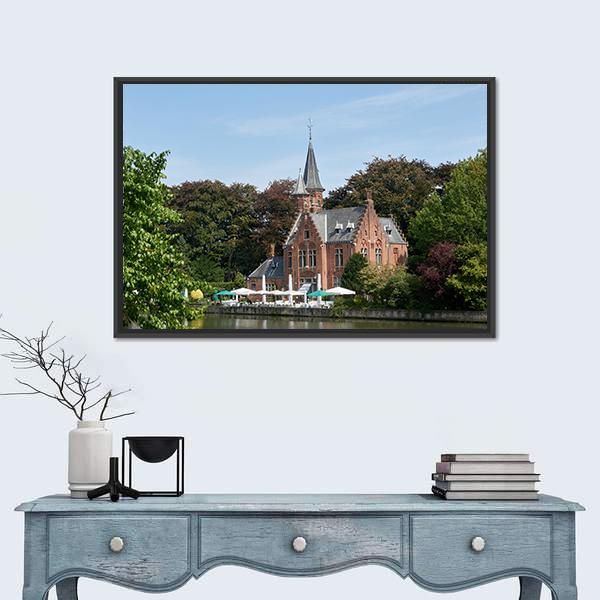 Town Of Bruges In Belgium Canvas Wall Art-3 Horizontal-Gallery Wrap-25" x 16"-Tiaracle