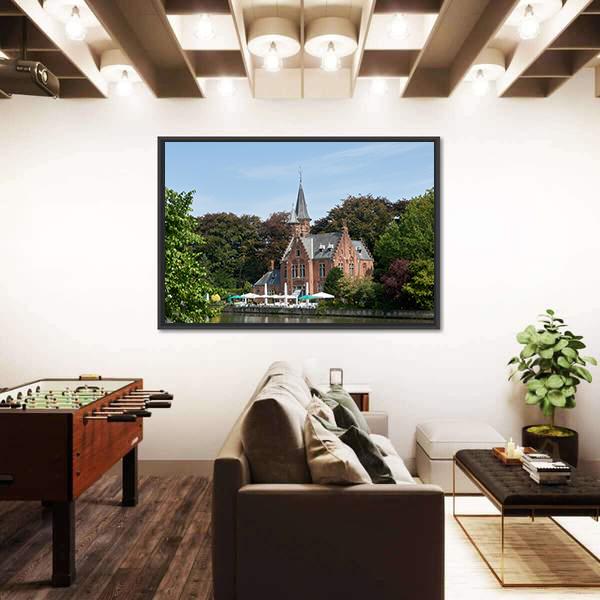 Town Of Bruges In Belgium Canvas Wall Art-3 Horizontal-Gallery Wrap-25" x 16"-Tiaracle