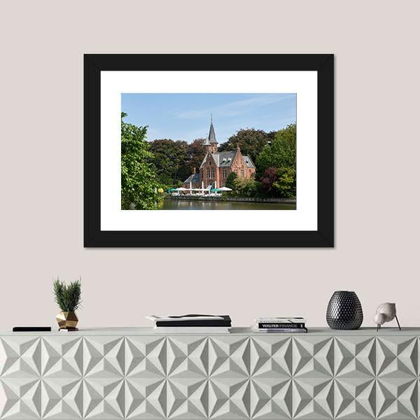 Town Of Bruges In Belgium Canvas Wall Art-3 Horizontal-Gallery Wrap-25" x 16"-Tiaracle