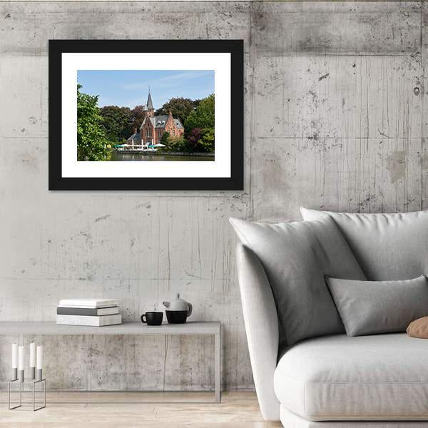 Town Of Bruges In Belgium Canvas Wall Art-3 Horizontal-Gallery Wrap-25" x 16"-Tiaracle