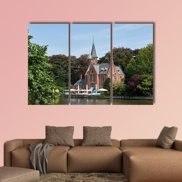 Town Of Bruges In Belgium Canvas Wall Art-3 Horizontal-Gallery Wrap-25" x 16"-Tiaracle