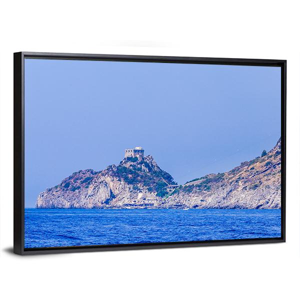 Town Of Conca Dei Marini On Amalfi Coast Canvas Wall Art-3 Horizontal-Gallery Wrap-25" x 16"-Tiaracle