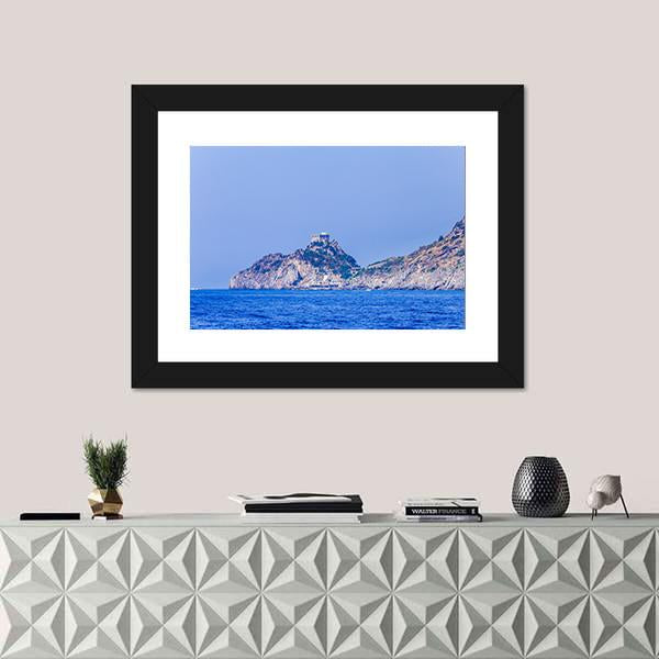 Town Of Conca Dei Marini On Amalfi Coast Canvas Wall Art-3 Horizontal-Gallery Wrap-25" x 16"-Tiaracle